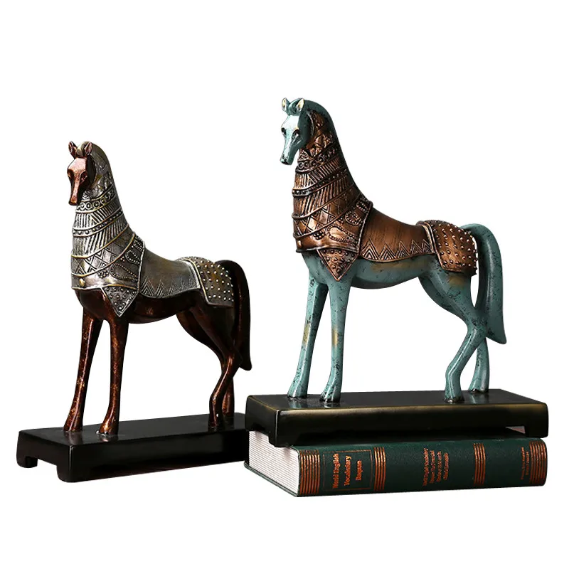 Домашний декор бронзовые лошади Классические фигурки металлическое украшение