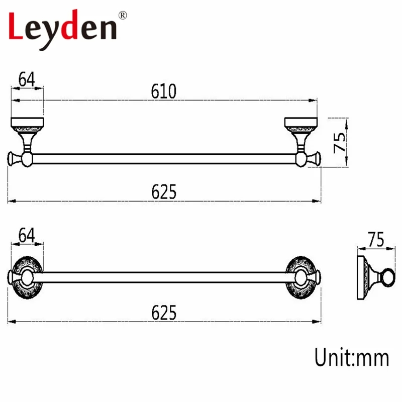Leyden однотонная латунная винтажная античная латунь/ORB Одиночная вешалка для
