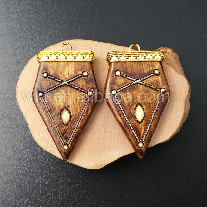 _ 5 шт./лот оптовая продажа дизайнерский резной кулон с золотой строчкой в форме