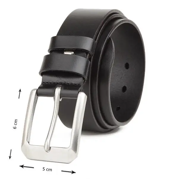 

Ремень мужской из натуральной воловьей кожи, дизайнерский винтажный пояс с классической пряжкой, ковбойский пояс для джинсов