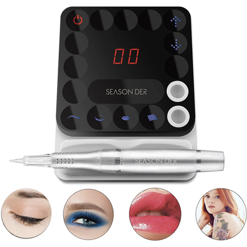 

Season Der Brand Q7 Motor Rotary Tattoo Machine Tattoo Gun Permanent Makeup Pen For Eyebrows Microblading Tattoo Machine Stroke