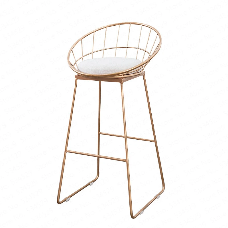 Скандинавский барный табурет из кованого железа высокий современный