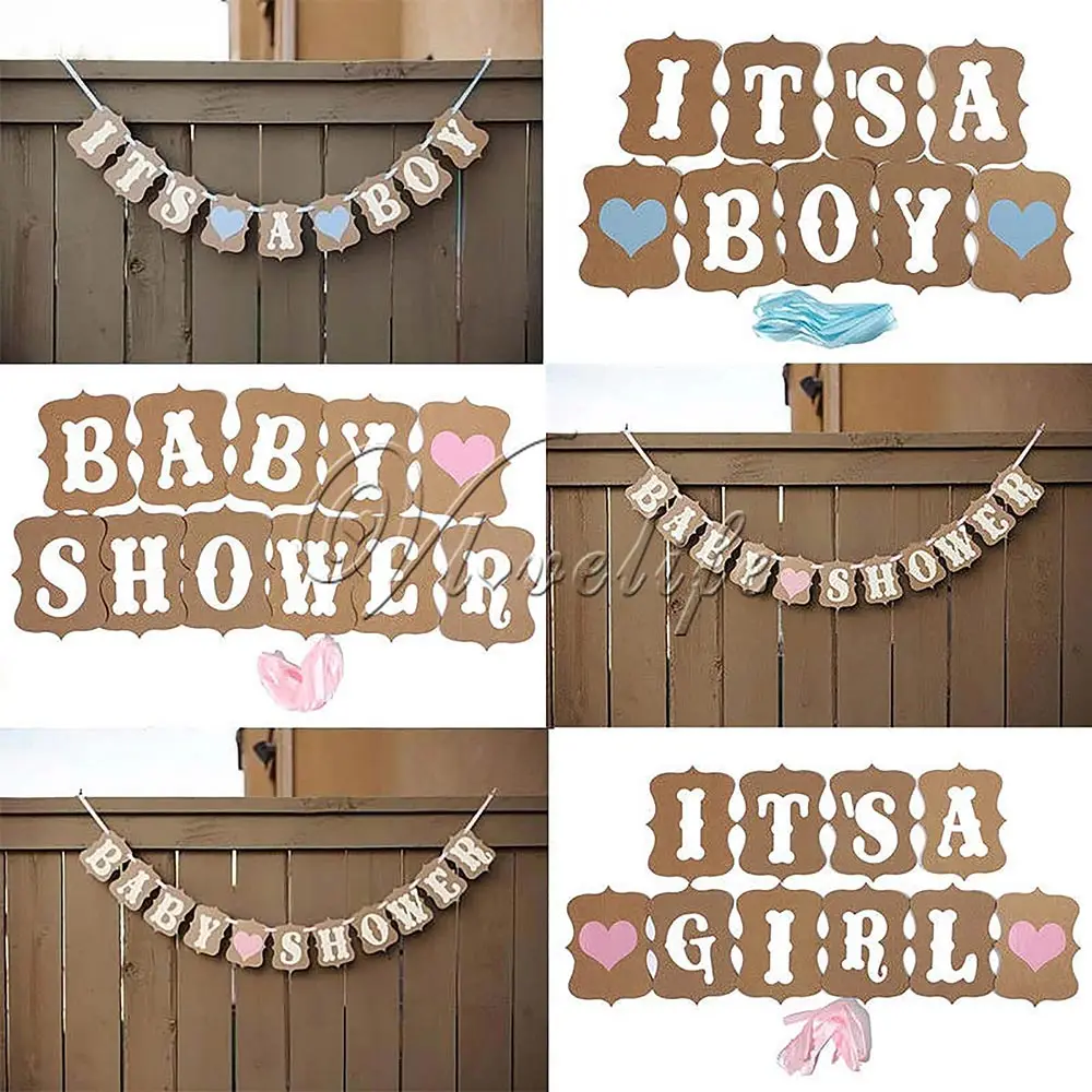 Это баннерная гирлянда для душа маленьких мальчиков и девочек деревенские