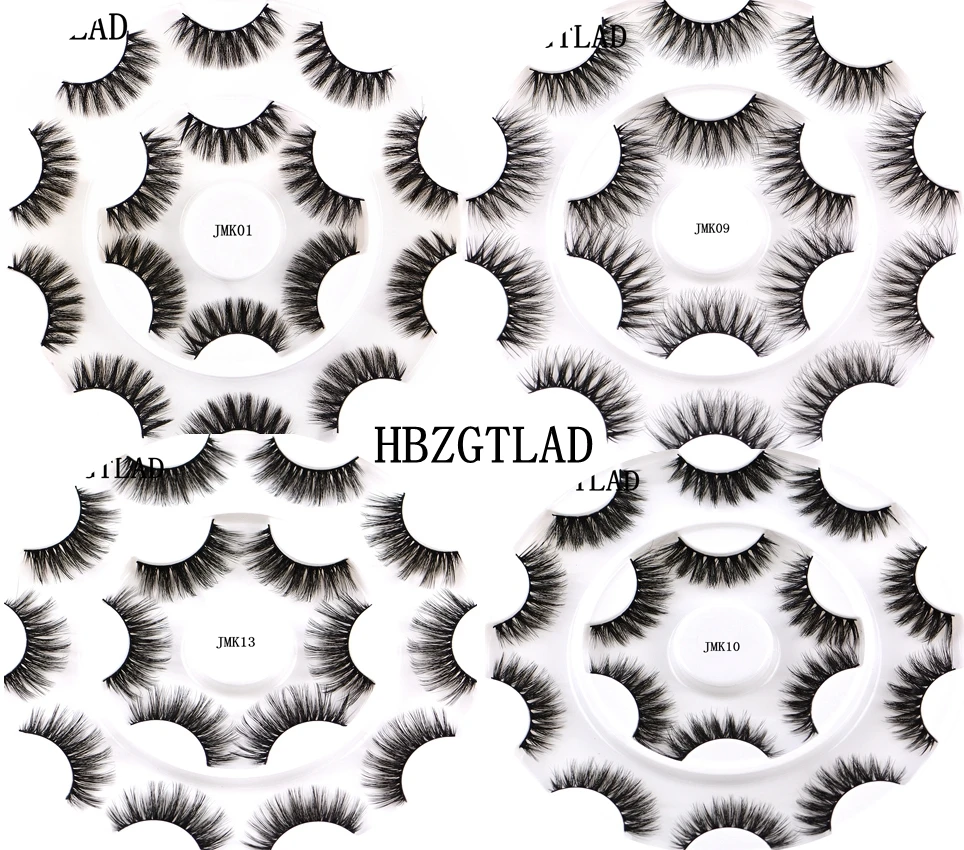 HBZGTLAD 5/8/10 пар искусственных 3D норковых ресниц натуральные длинные накладные