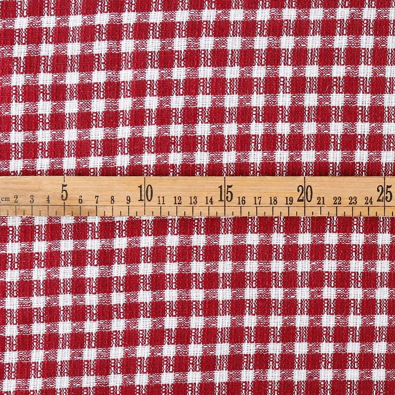 50x150cm Polyester-cotton Linen Fabric Jacquard Check Lattice DIY Material For Bag Home Deco WZ02 | Дом и сад