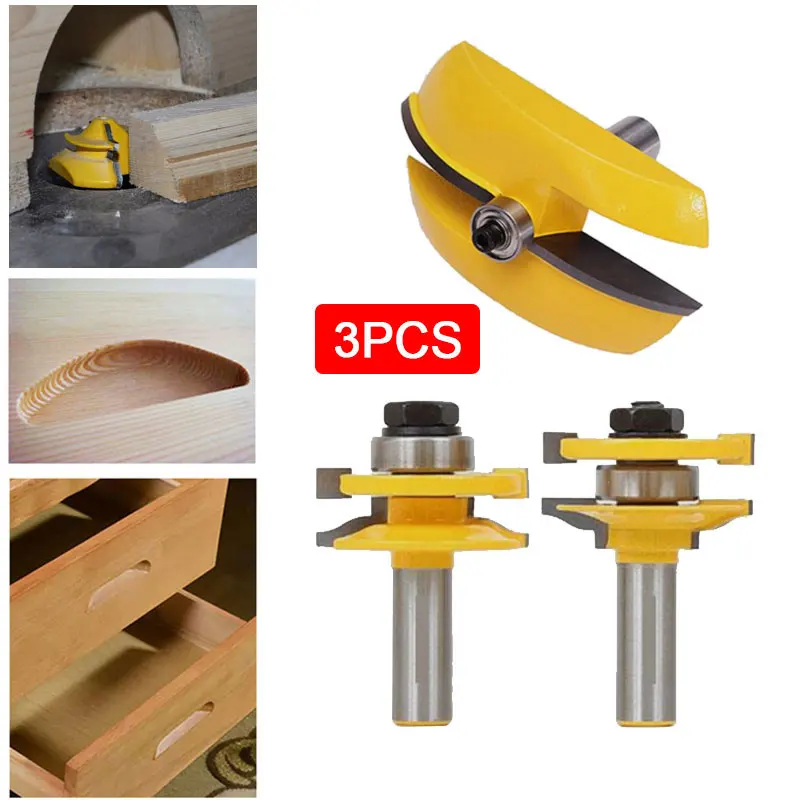 3pcs 1/2 Handle Raised Panel Door Router Bit Milling Cutter Power Hand Tool | Инструменты