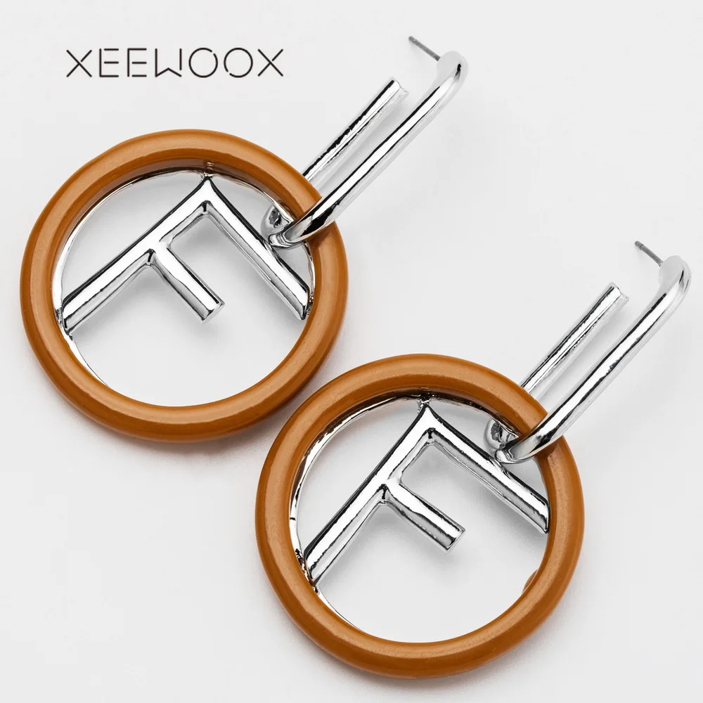 XEEWOOX 2019 новый модный акриловый дизайн F буквы металлические длинные висячие