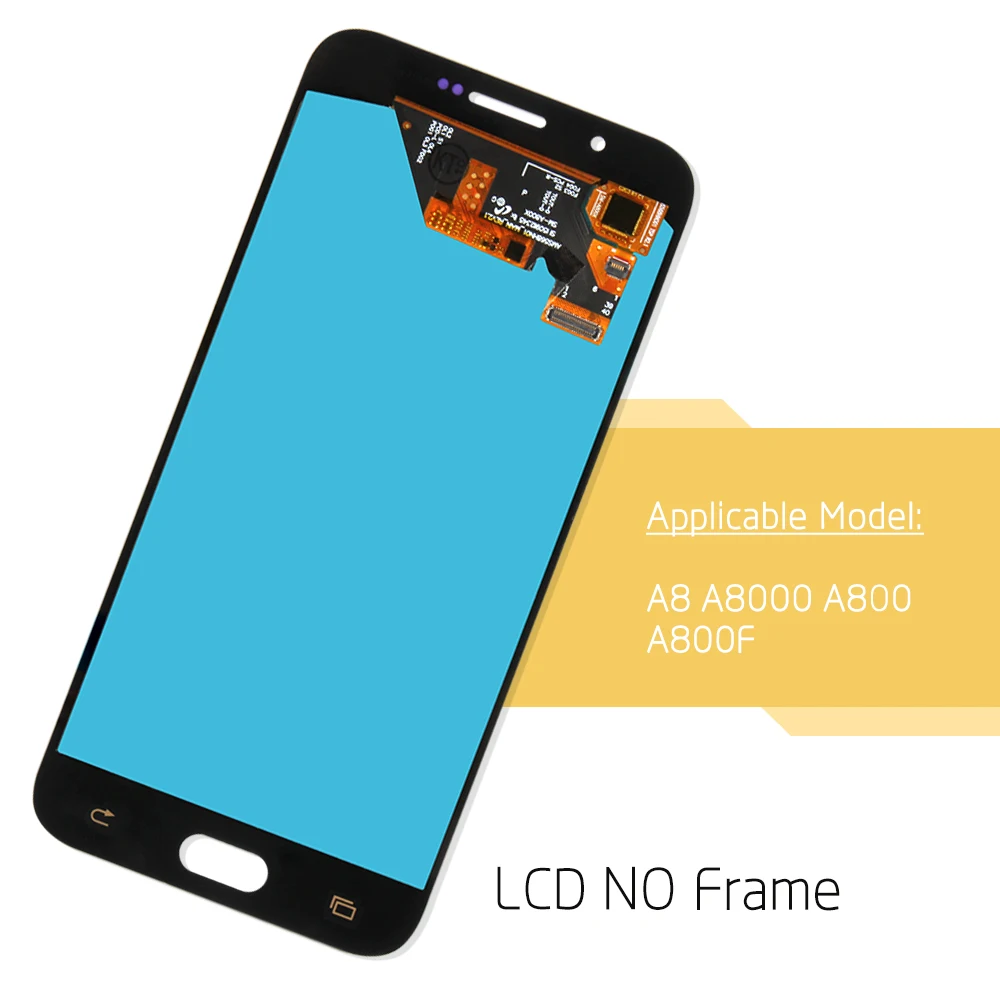 5 7 'ɺMOLED экран совместимый для Samsung A8 2015 A8000 A800 A800F ЖК-дисплей кодирующий