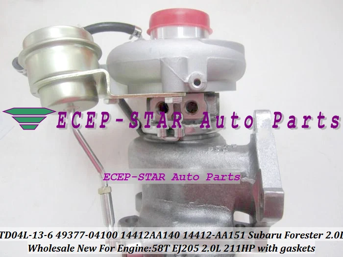 Бесплатная доставка TD04L 49377-04100 4937704100 14412AA140 14412-AA140 турбо для SUBARU Impreza 1996- Forester 98-03 58T