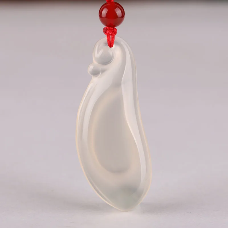 Подвеска из натурального сырого агата Всесезонная нефрита со льдом для мужчин и