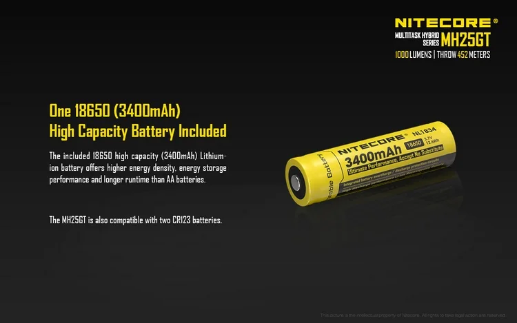 NITECORE 1000 люменов CREE XP-LH светодиодный MH25GT Охотничий комплект снаряжение для охоты, для силовых сил, военный поисковый фонарь, набор фонарей
