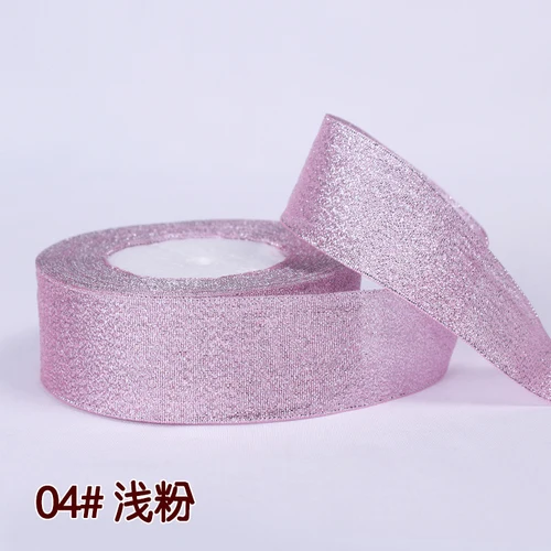 light pink 25 ярдов/рулон) 40 мм цветные ленты с луком для шитья ручной работы материалы для рукоделия принадлежности для украшения свадебного торта праздничная подарочная упаковка - Цвет: light pink