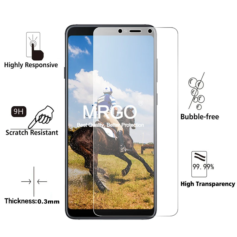 MRGO закаленное стекло для samsung Galaxy A7 A8 Plus Защитное стекло для экрана для samsung A6 A9 A7 A8 стекло