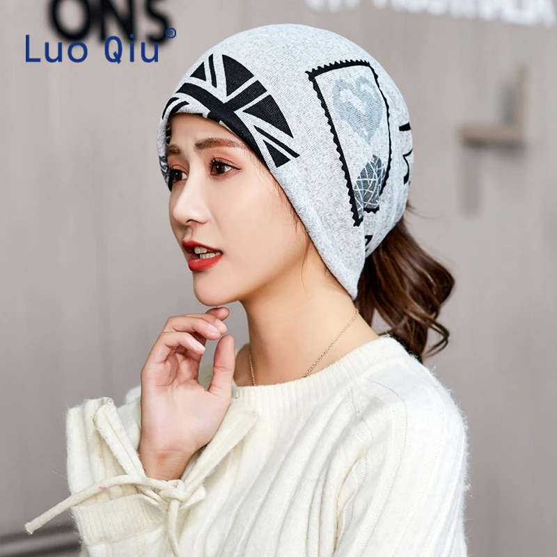 

（4 pcs/lot）Fashion New Women Spring&Autumn Causal Solid Beanies Star Lettter Pattern Female Wrap Well Delicate Warm Hat