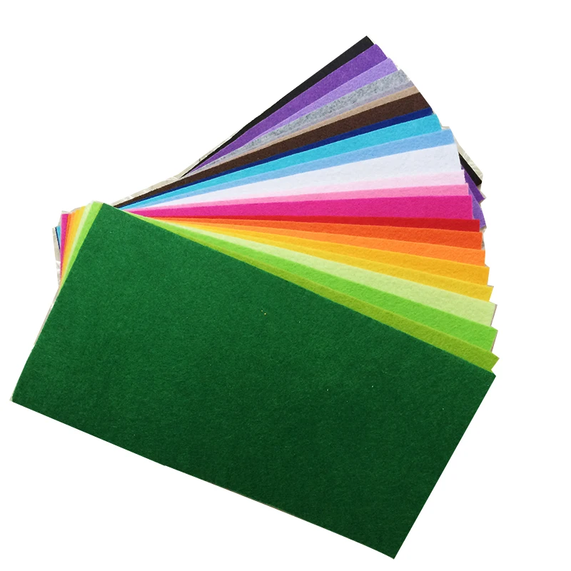 Фетровые листы для рукоделия толщиной 2 мм нетканые из твердого войлока 15 х30 см 23
