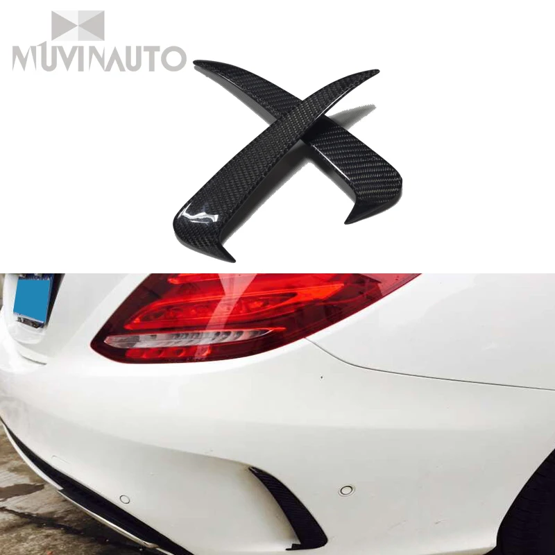 C-classe Carbon Fiber Hinten stoßstange 와 Stamm украшения Vent Ramosgel для Mercedes Benz W205 Limousine 4 Tür Nur 14 -17 C63