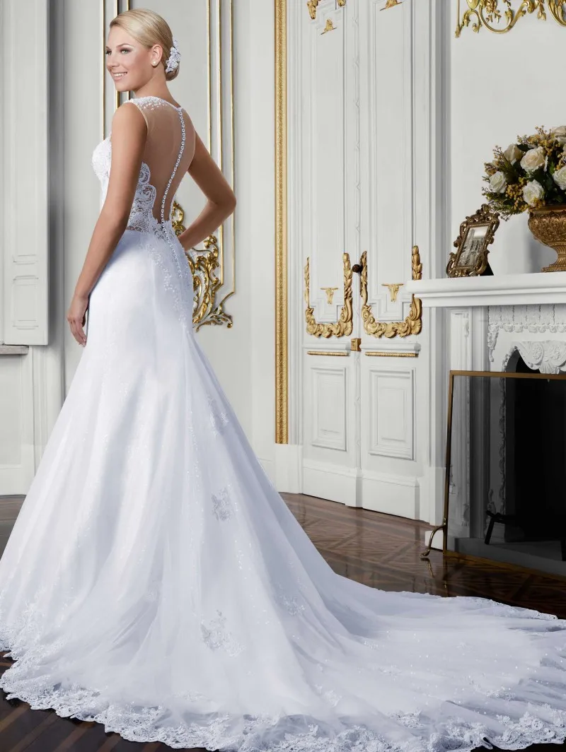 KSD143 robe de mariage Люкс Свадебные Платья vestido де noiva Русалка Старинные Кружева На Заказ