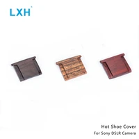 lxh camera wood hot shoe cover for sony alpha a9 a7 a7r a7rii a7ii a3500 a6000 nex replace sony fa shc1m hot shoe protector cap