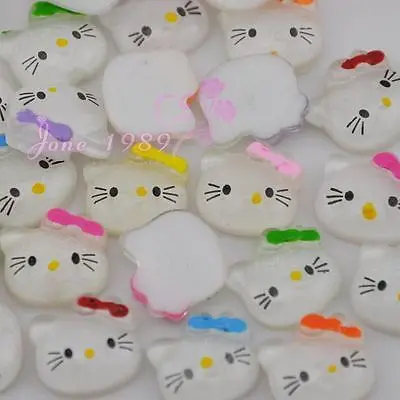 20 шт смолы кошка Flatback Кнопка Скрапбукинг DIY ремесло Аппликации 15x16 мм|craft toys|applique
