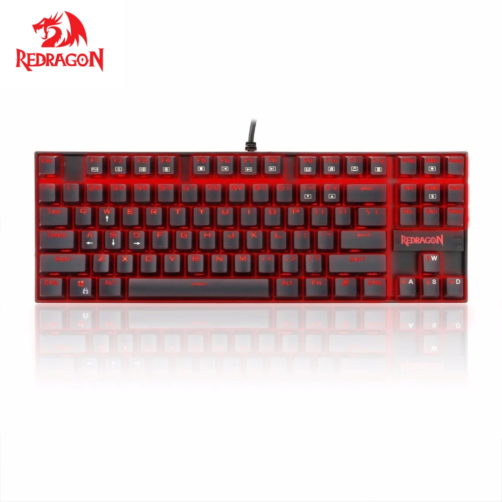 Механическая игровая клавиатура Redragon K552 KUMARA с 87 клавишами светодиодный