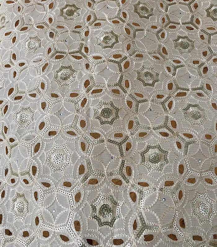 5 ярдов простой сиреневый ручной работы органза кружева с блестками holed