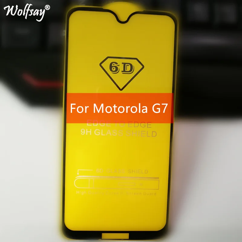 Полностью клеевое стекло для мотоцикла Moto G7 Plus Защитная пленка экрана Motorola Plus/G7