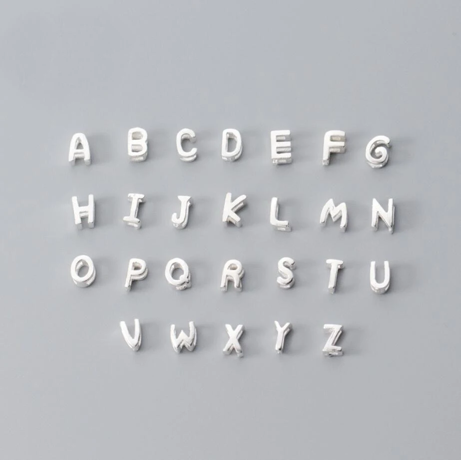 1 шт. серебряный разделитель для бусин в виде алфавита DIY A2082|Подвески| |