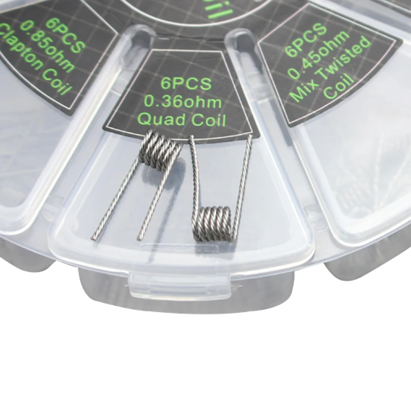 Аутентичные vapor storm 8 в 1 предварительно оборудованная катушка катушки Clapton Quad Tiger