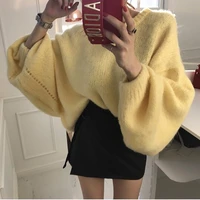 rushed cotton women o neck sweaters and pullovers pullover 2018 autumn winter new loose big code heavy overwork lady sweater