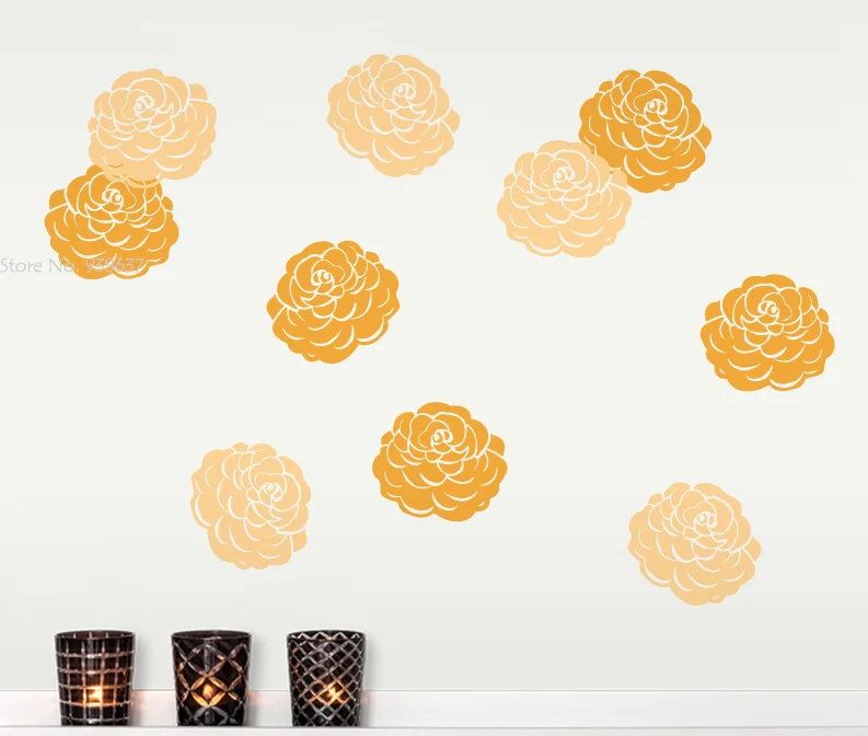 

Ranunculus Flowers Wall Decals Home Decor Living Room Removable Vinyl Stickers Flower Bedroom Creative House Decoration ZA632
