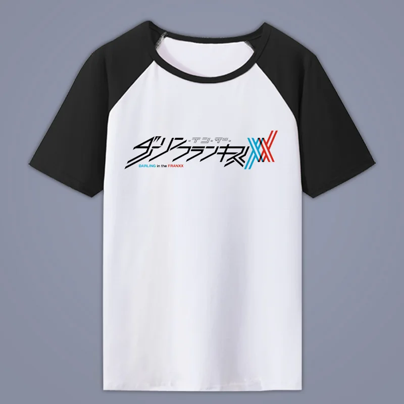 Высокое качество Q унисекс аниме DARLING в FRANXX Изделие из хлопка с короткими рукавами
