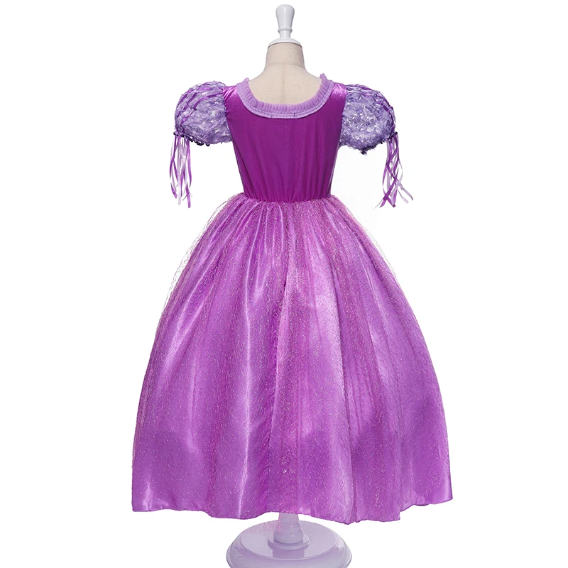 Girl Fancy Cosplay Rapunzal Dress Children Purple Princess Costume Kids Masquerade Birthday Party Halloween Dresses Ball Gown | Детская