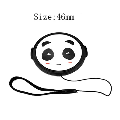46mm lens cap 3D мультфильм горячий башмак камера ремешок 37 мм 40,5 мм 43 мм 46 мм 49 мм 52 мм 55 мм 58 мм крышка объектива для Canon Nikon Fujifilm Panasonic Leica - Color: 46mm lens cap