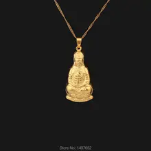 Adixyn золотой цвет Религиозные Подвески Будды и ожерелья подвески