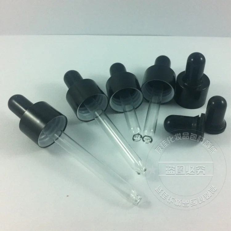 

10ml shiny black Glass Essential Oil Bottle With aluminum (black ring+black rubber) dropper cap. Essential Oil Container