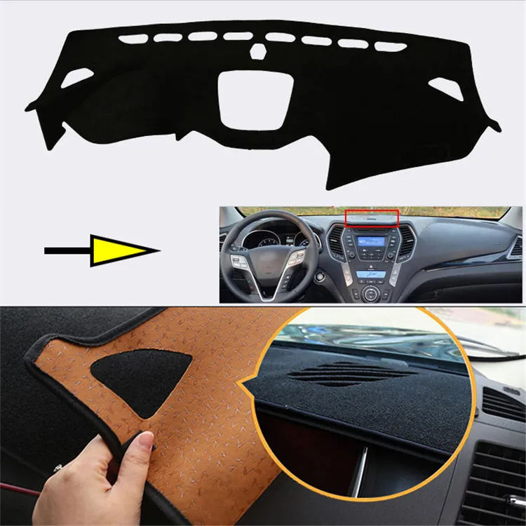 Интерьер приборной панели ковер Photophobism защитный коврик для Hyundai Santa Fe 2013-2015 |