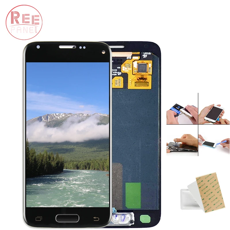 AAA + качество для SAMSUNG S5 MINI ЖК дисплей SM G800F сенсорный экран Galaxy мини дигитайзер