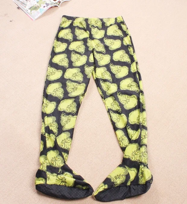 

Woman cartoon Sleep Bottoms footed warm pants Europe Size M-L