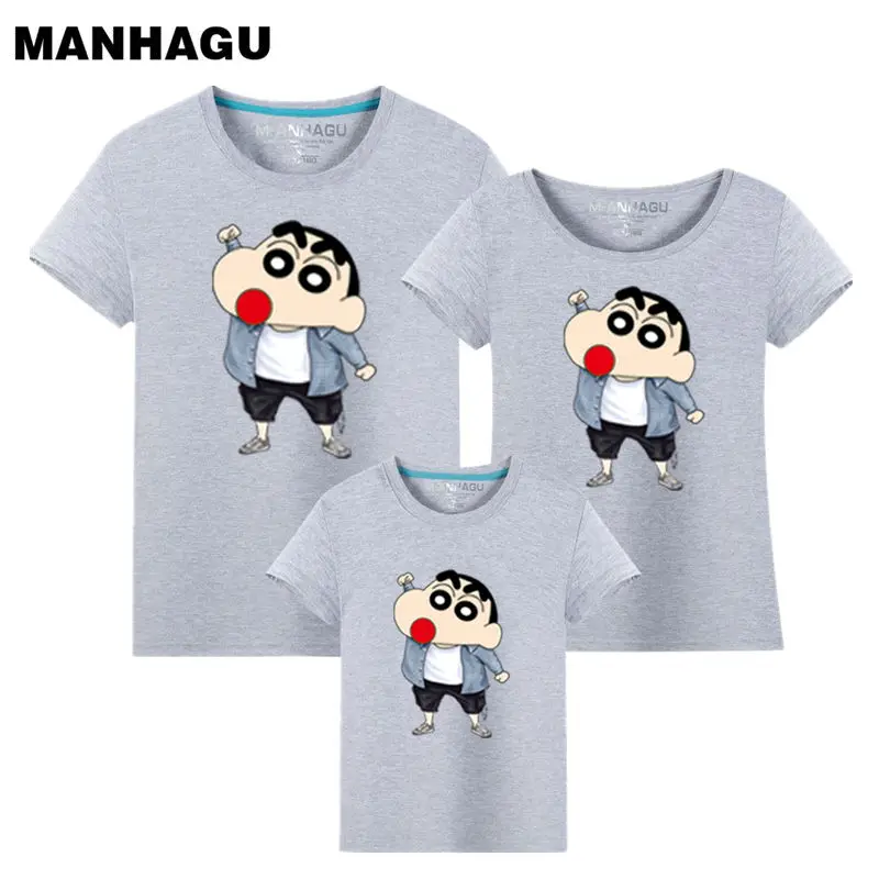 MANHAGU/одинаковые комплекты для семьи летняя одежда новая футболка семейный образ