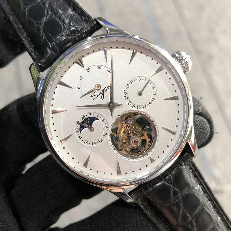 Роскошные мужские механические часы Tourbillon s пилотные с сапфировым циферблатом