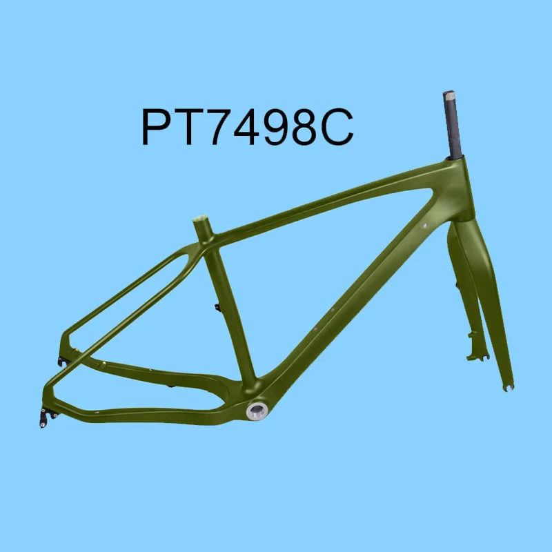17 5 BSA UD Green WINICE fat велосипедная Рама зеленая 26er через оси или БЫСТРОРАЗЪЕМНАЯ 26*4," полная TORAY рамы из углеродного волокна FM190 - Цвет: 17 5 BSA UD Green