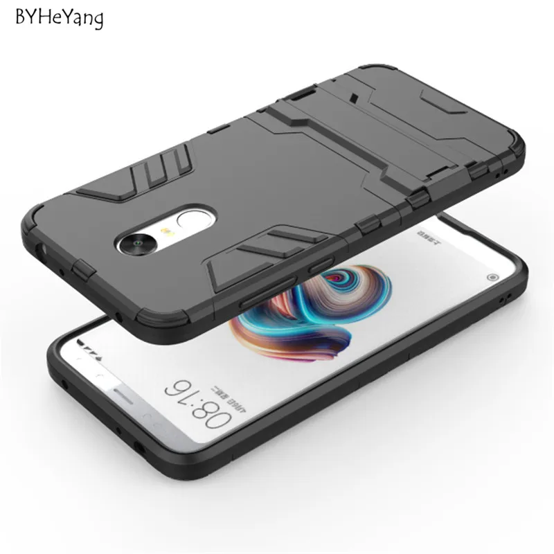 BYHeYang For Xiaomi Redmi 5 Plus Case Silicone Cover Anti-Knock Hard Plastic Robot Armor Slim Back Cases Capa | Мобильные телефоны