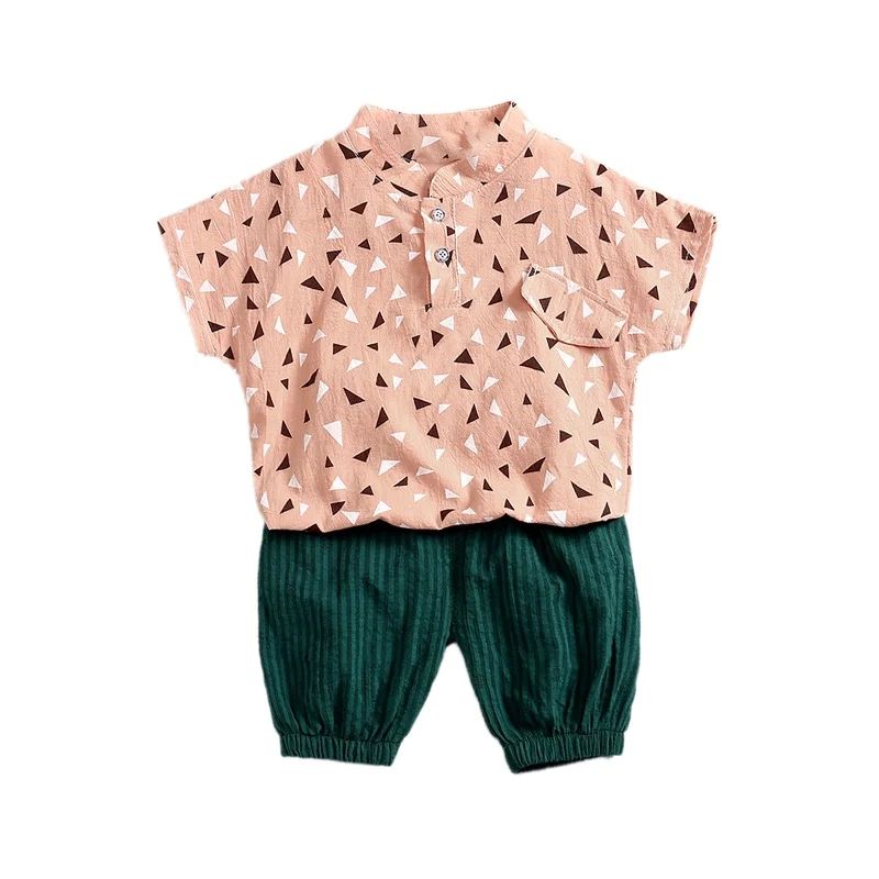 Boys Clothing Sets Summer Baby Clothes Suit Gentleman Style Shirt +Pants 2pcs for Sports Set |