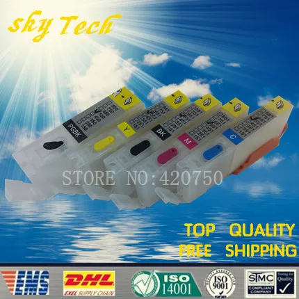 

5PK Empty Refillable Cartridge suit for PGI250 CLI251,Suit for canon MG5420 MG5520 MG6320 MG6420 MG7120 Ip7220 ,with ARC chip