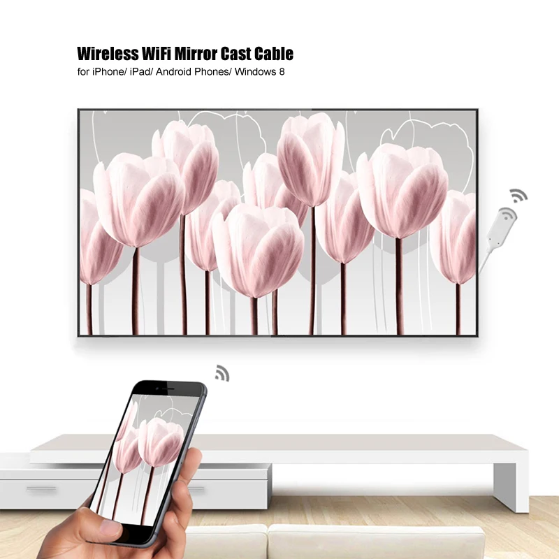 Беспроводной Wi Fi HDMI зеркальный кабель WiFi Дисплей ключ приемник для кабеля MHL iPhone