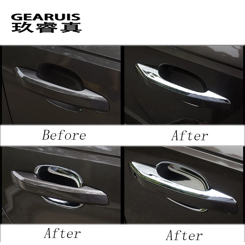 4 шт./компл. Стайлинг автомобиля крышка дверной ручки Чаша ABS хромированные