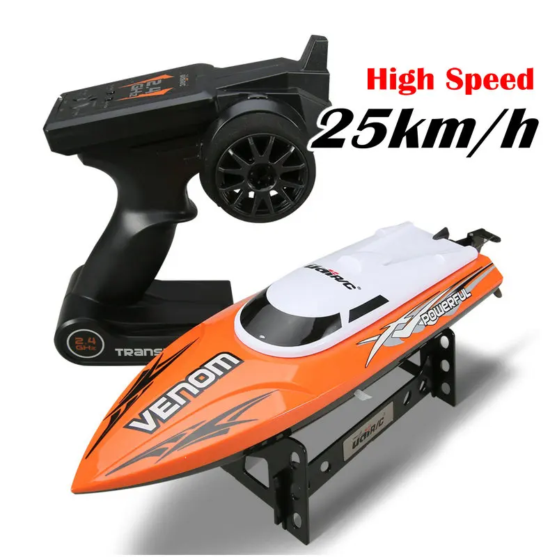 Бесплатная пропеллер 2 4G RC лодка UDI udi001 бесступенчатая высокоскоростная гоночная