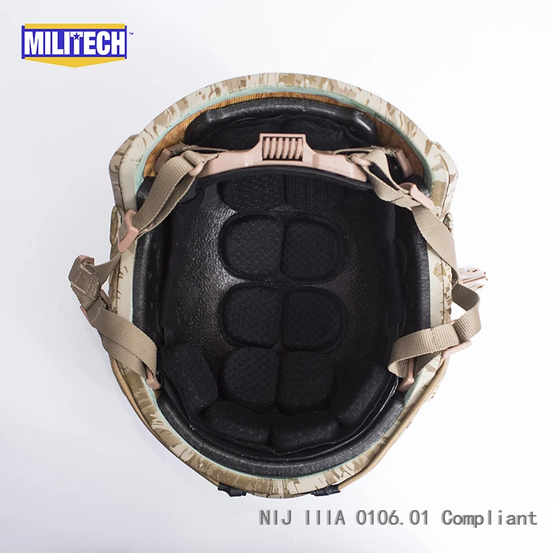 MILITECH AOR1 полный камуфляж Deluxe NIJ IIIA БЫСТРО Пуленепробиваемый Шлем и козырек Набор
