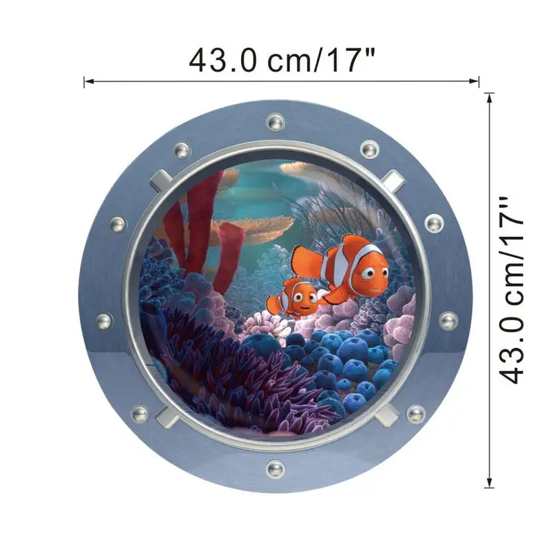 Настенные наклейки Find Nemo clowfish 3d на стены окна|room decoration|decor diywall sticker |