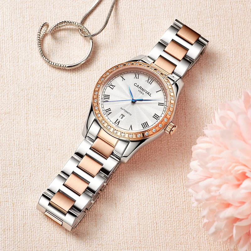 Женские автоматические механические часы Datejust из нержавеющей стали с римскими